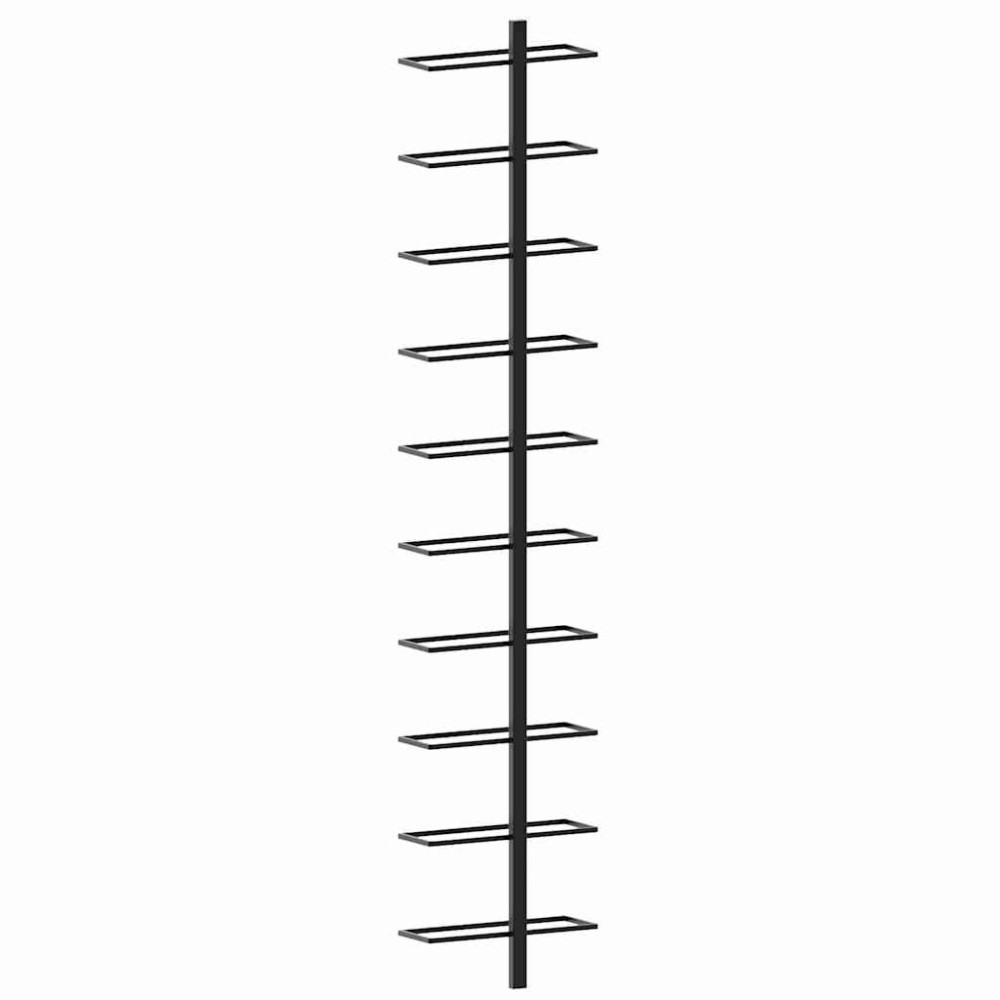 Produktbild för Väggmonterat vinställ för 20 flaskor 2 st svart metall