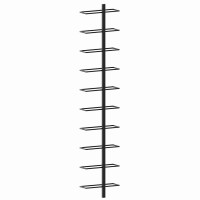 Produktbild för Väggmonterat vinställ för 20 flaskor 2 st svart metall