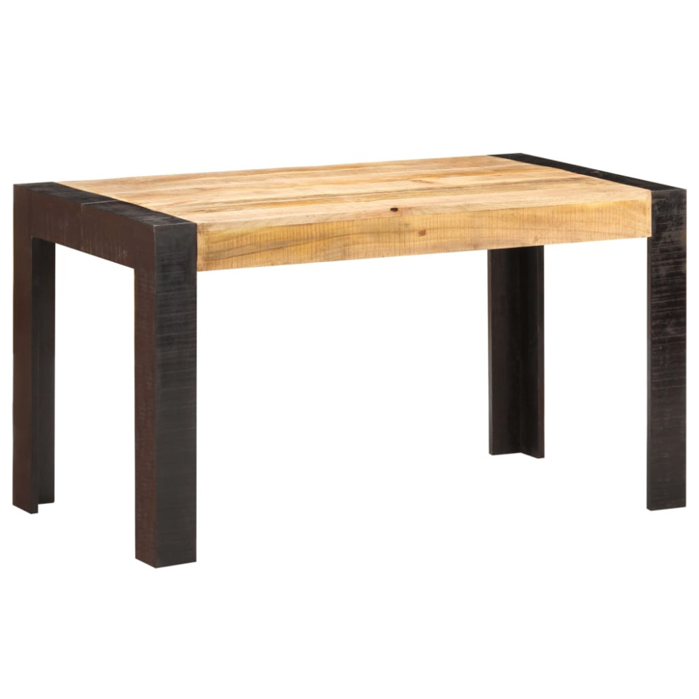 Produktbild för Matbord 140x70x76 cm massivt grovt mangoträ