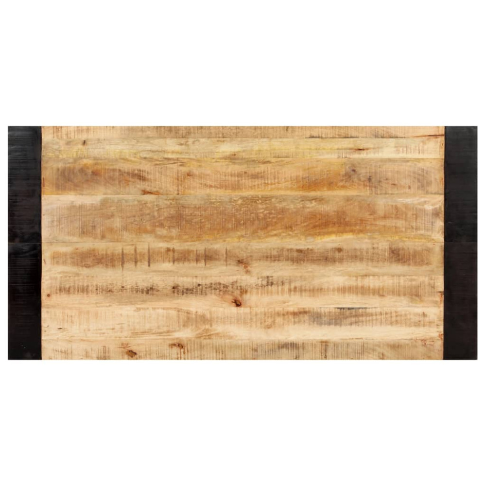 Produktbild för Matbord 140x70x76 cm massivt grovt mangoträ