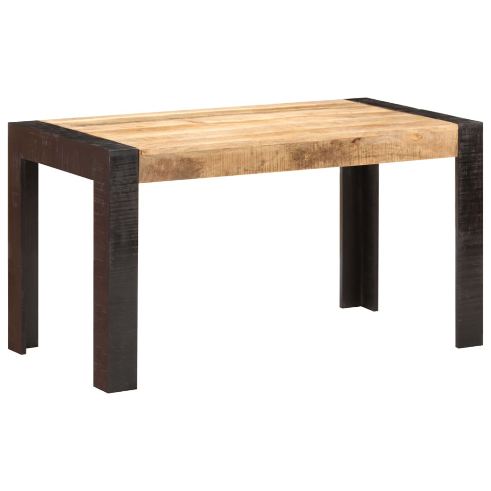 Produktbild för Matbord 140x70x76 cm massivt grovt mangoträ