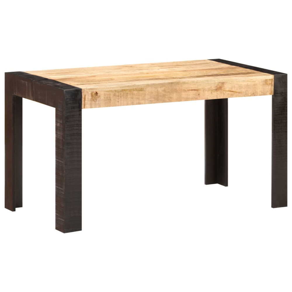 Produktbild för Matbord 140x70x76 cm massivt grovt mangoträ