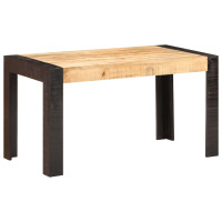 Produktbild för Matbord 140x70x76 cm massivt grovt mangoträ