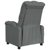 Produktbild för Massagefåtölj mörkgrå tyg