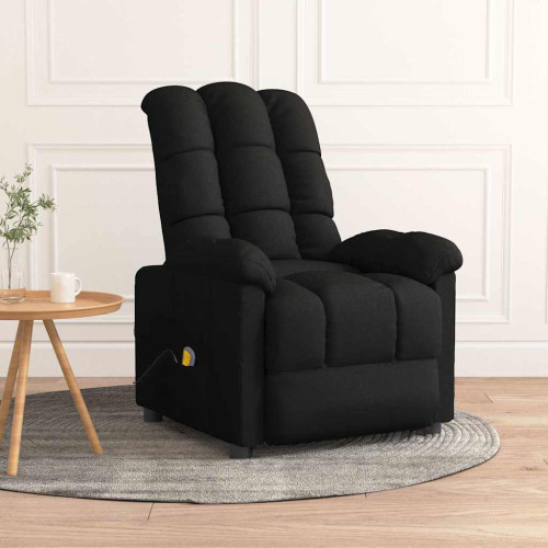 vidaXL Massagefåtölj svart tyg