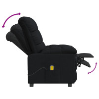 Produktbild för Massagefåtölj svart tyg