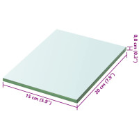 Produktbild för Hyllplan 2 st glas genomskinlig 20x15 cm