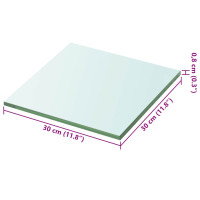 Produktbild för Hyllplan 2 st glas genomskinlig 30x30 cm