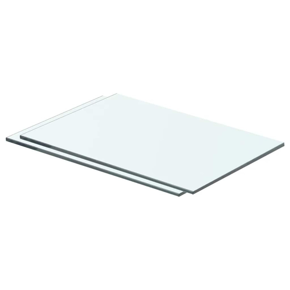 Produktbild för Hyllplan 2 st glas genomskinlig 40x20 cm