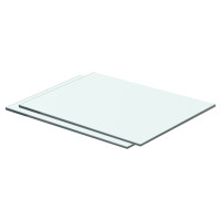 Produktbild för Hyllplan 2 st glas genomskinlig 40x25 cm