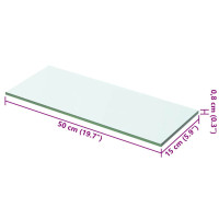 Produktbild för Hyllplan 2 st glas genomskinlig 50x15 cm