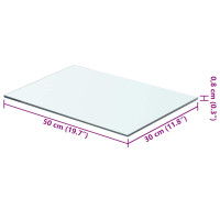 Produktbild för Hyllplan 2 st glas genomskinlig 50x30 cm