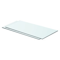 Produktbild för Hyllplan 2 st glas genomskinlig 60x25 cm