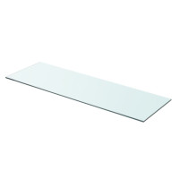 Produktbild för Hyllplan 2 st glas genomskinlig 80x25 cm