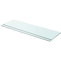 Produktbild för Hyllplan 2 st glas genomskinlig 90x25 cm