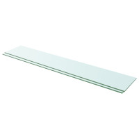 Produktbild för Hyllplan 2 st glas genomskinlig 110x20 cm