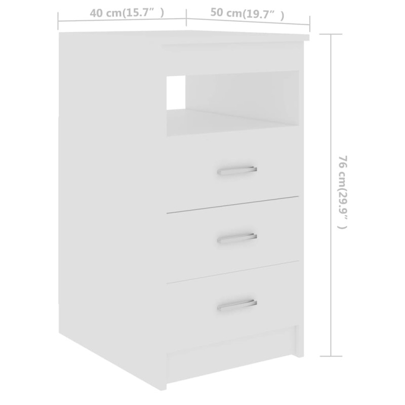 Produktbild för Skrivbord vit 140x50x76 cm konstruerat trä