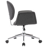 Produktbild för Snurrbar kontorsstol grå tyg