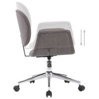 Produktbild för Snurrbar kontorsstol grå tyg