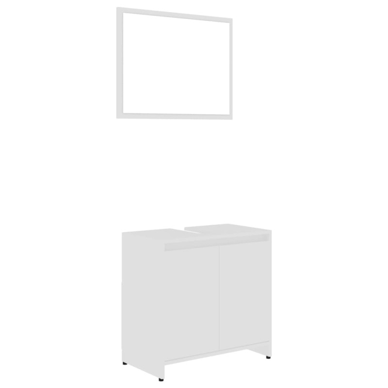 Produktbild för Badrumsmöbler 3 delar vit konstruerat trä