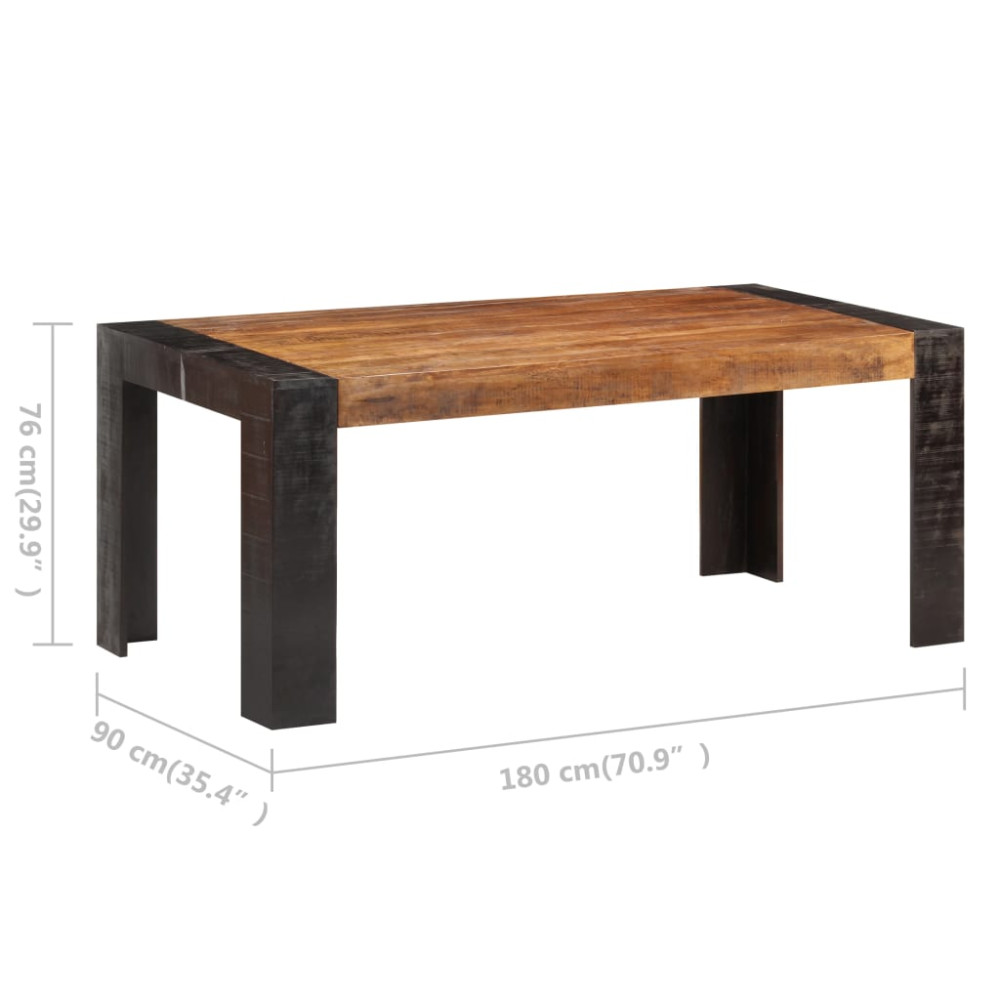 Produktbild för Matbord 180x90x76 cm massivt mangoträ