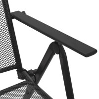 Produktbild för vidaXl Hopfälbara meshstolar 4 st stål antracit