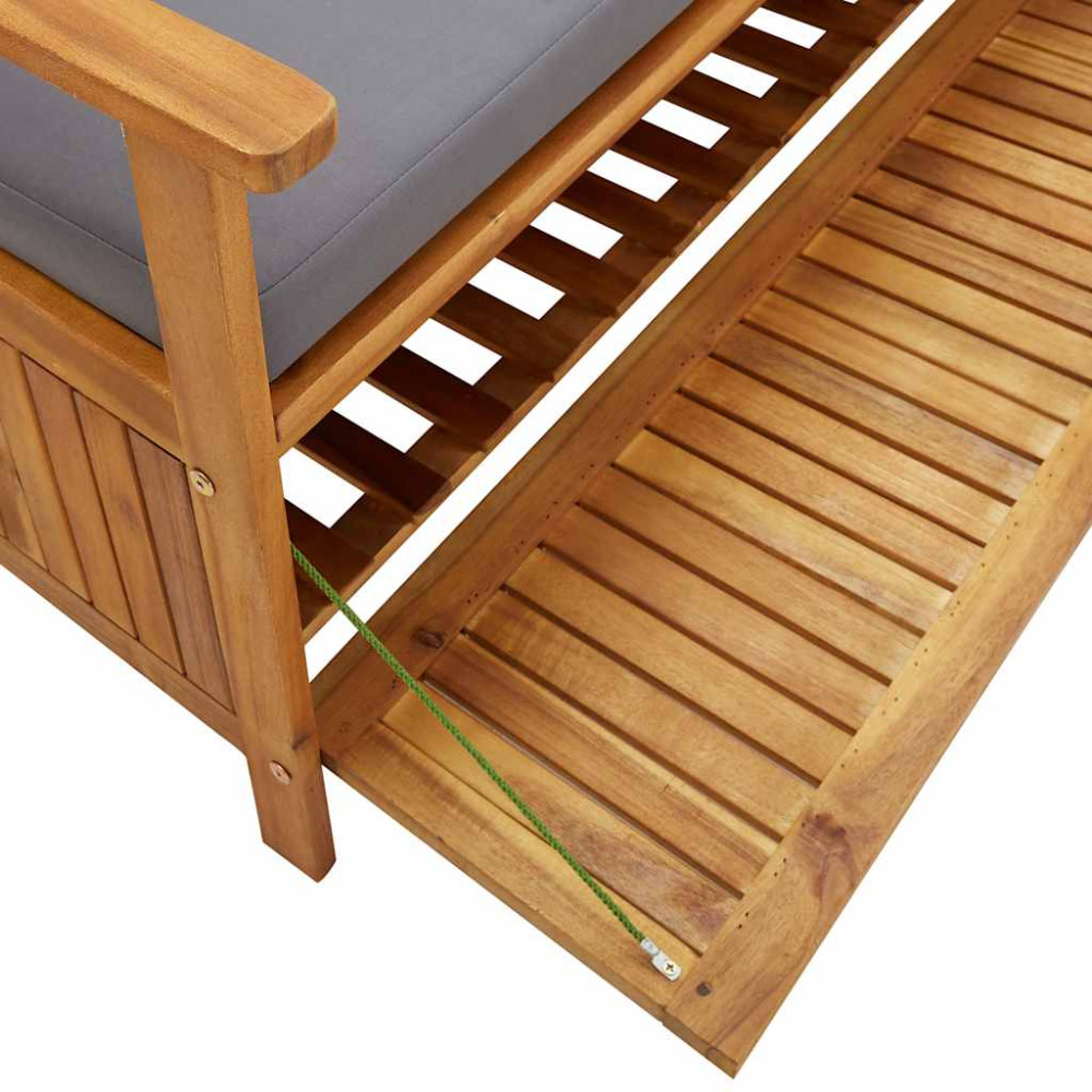 Produktbild för Förvaringsbänk 120 cm massivt akaciaträ