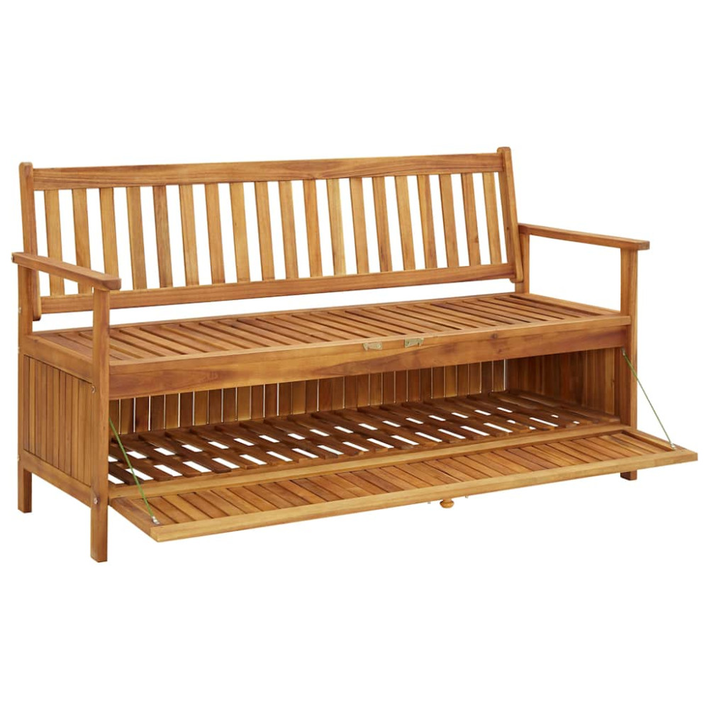 Produktbild för Förvaringsbänk 148 cm massivt akaciaträ