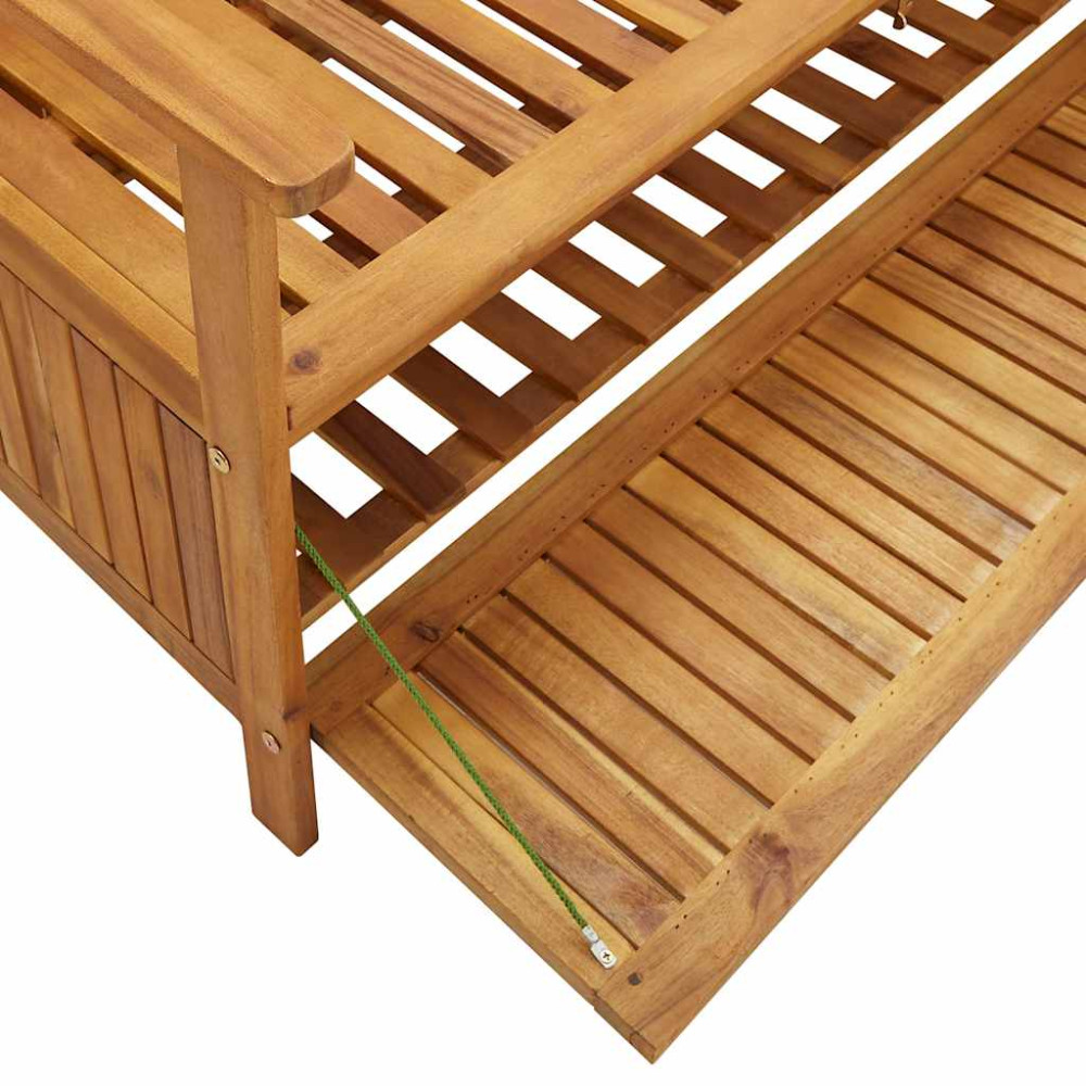 Produktbild för Förvaringsbänk 148 cm massivt akaciaträ