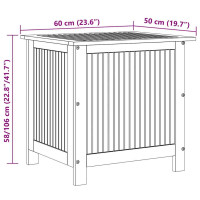 Produktbild för Trädgårdslåda 60x50x58 cm massivt akaciaträ