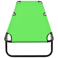 Produktbild för Hopfällbar solsäng stål grön