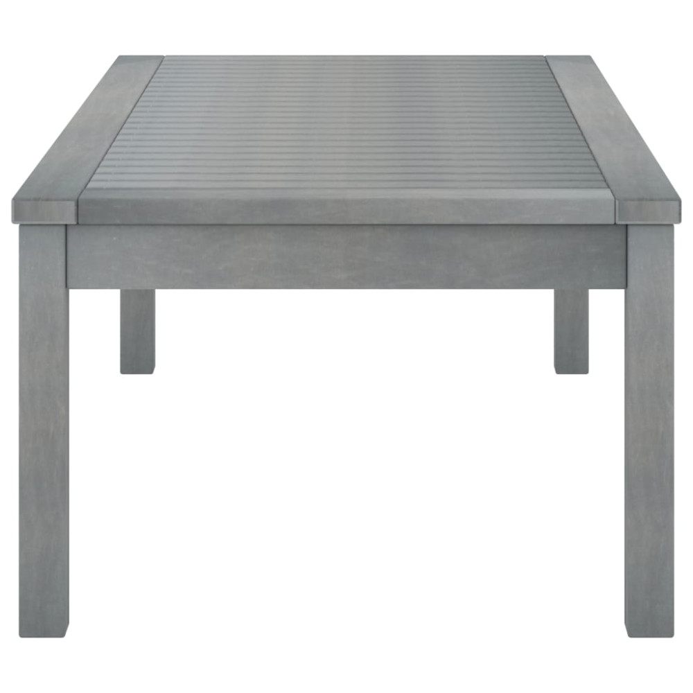 Produktbild för Soffbord 100x50x33 cm grått massivt akaciaträ