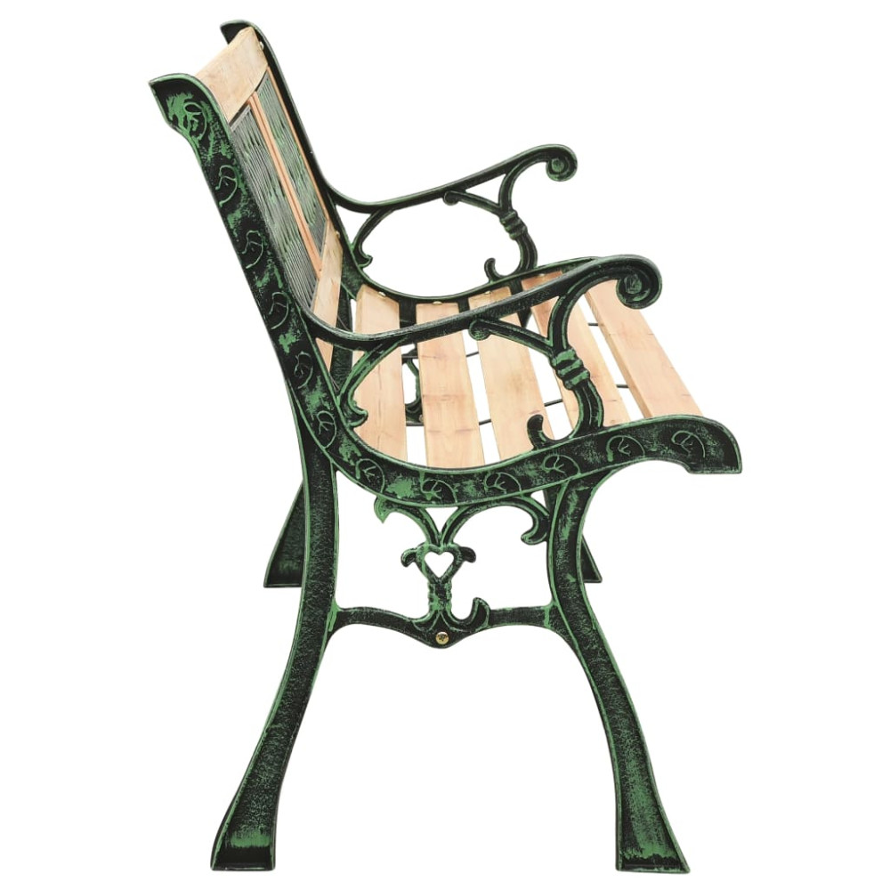 Produktbild för Trädgårdsbänk 122 cm gjutjärn och massivt granträ