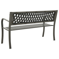 Produktbild för Trädgårdsbänk 125 cm stål grå