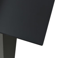 Produktbild för Trädgårdsbord svart 150x80x74 cm stål och glas