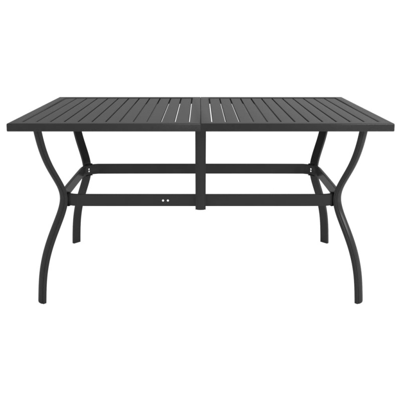Produktbild för Trädgårdsbord antracit 140x80x72 cm stål