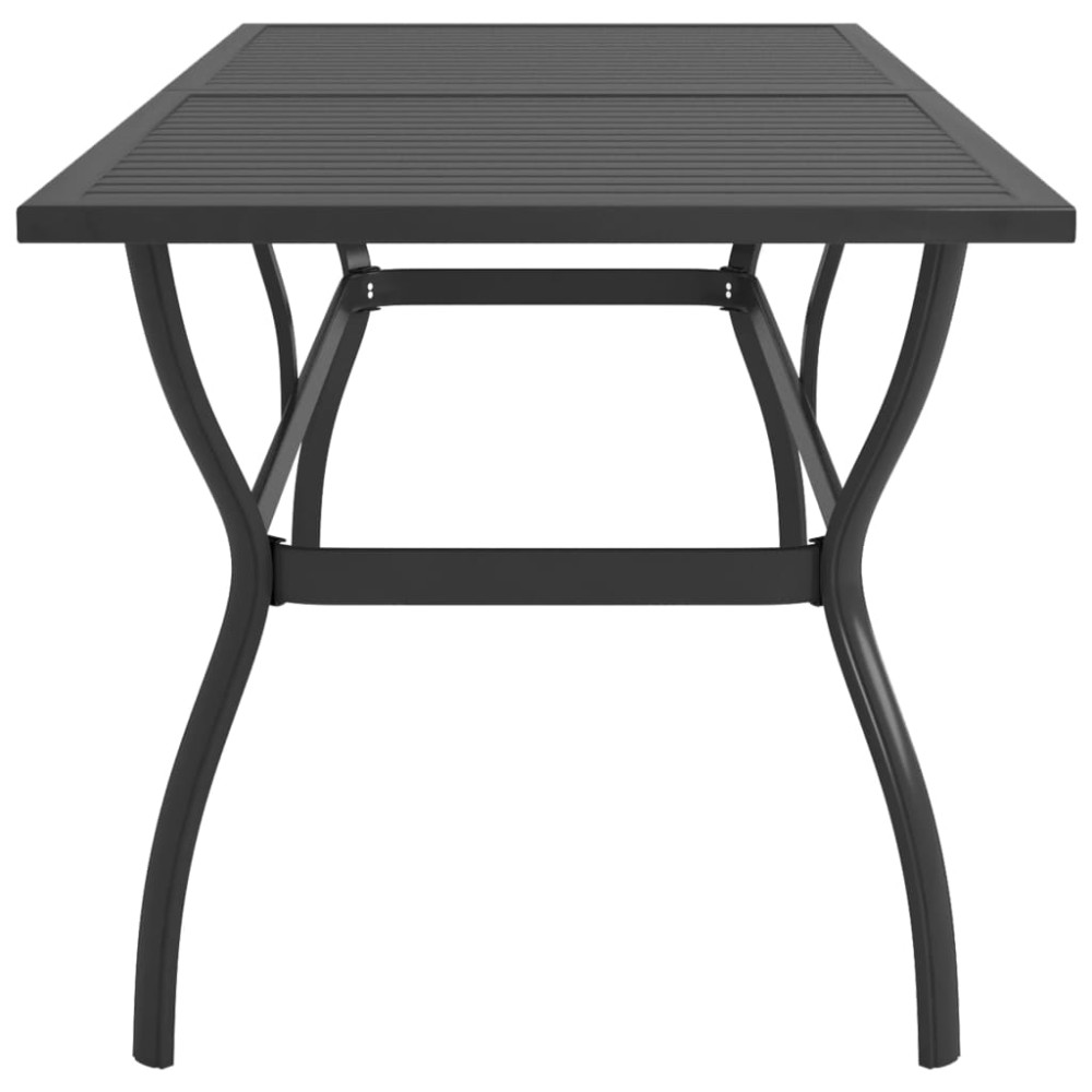Produktbild för Trädgårdsbord antracit 190x80x72 cm stål