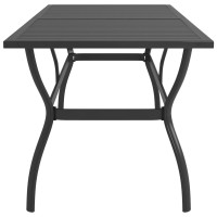 Produktbild för Trädgårdsbord antracit 190x80x72 cm stål
