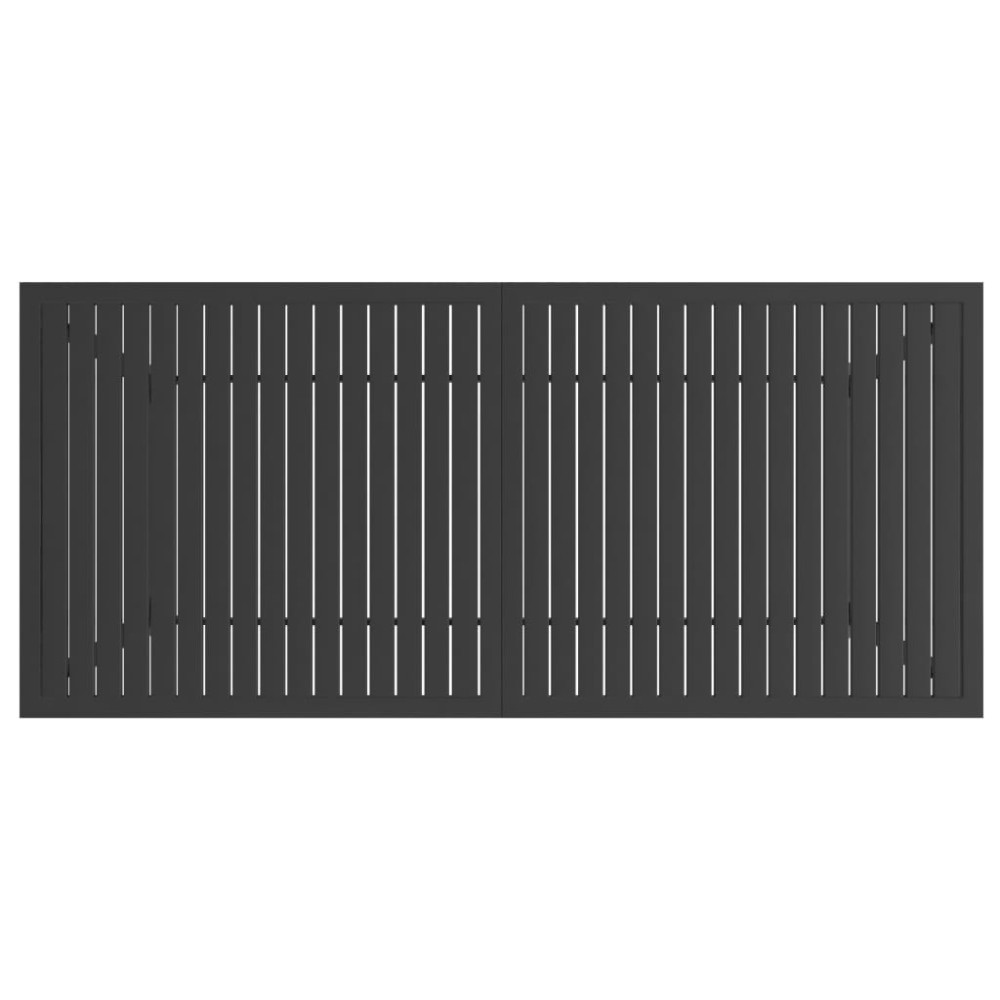 Produktbild för Trädgårdsbord antracit 190x80x72 cm stål
