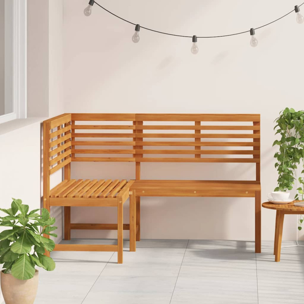 Produktbild för Hörnbänk 140 cm massivt akaciaträ