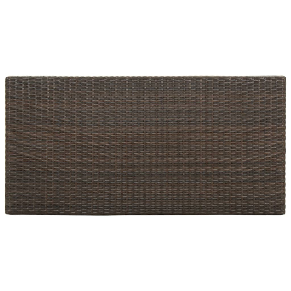 Produktbild för Barbord med förvaringshyllor brun 120x60x110 cm konstrotting