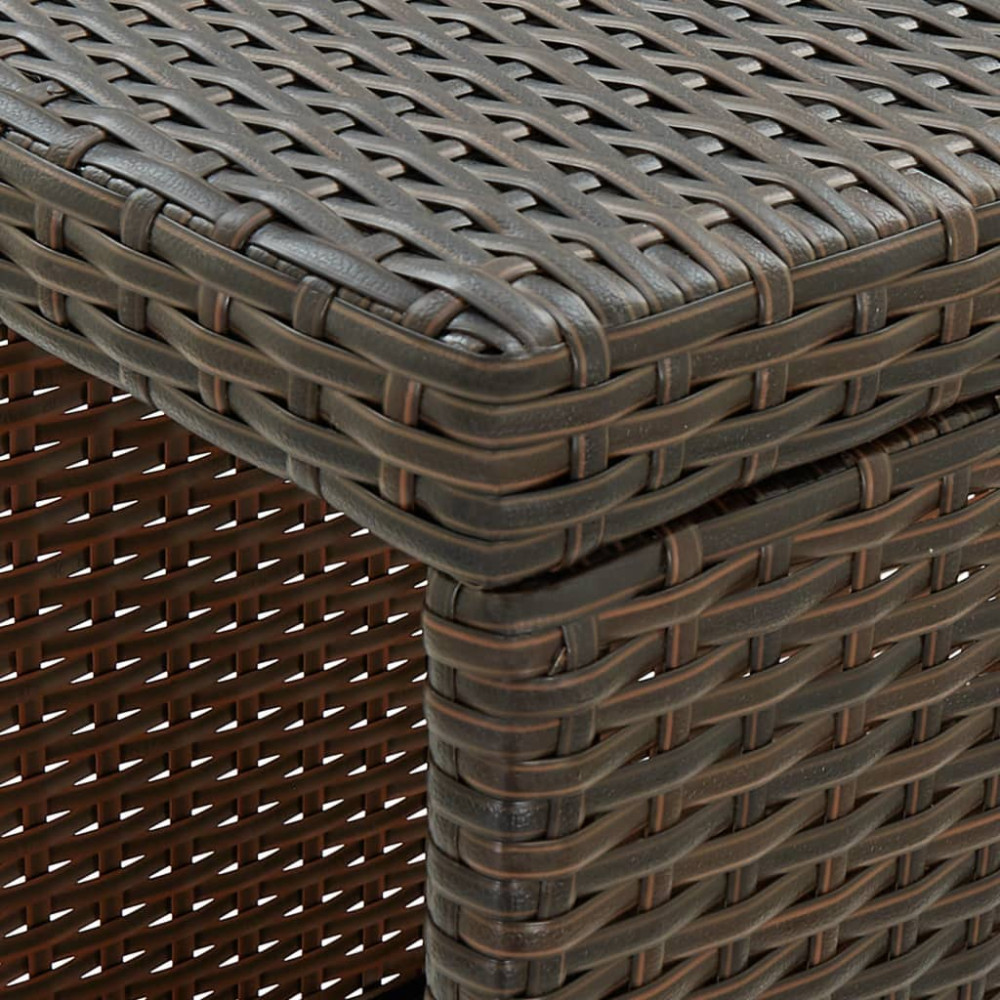 Produktbild för Barbord med förvaringshyllor brun 120x60x110 cm konstrotting