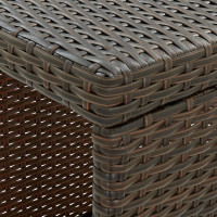 Produktbild för Barbord med förvaringshyllor brun 120x60x110 cm konstrotting