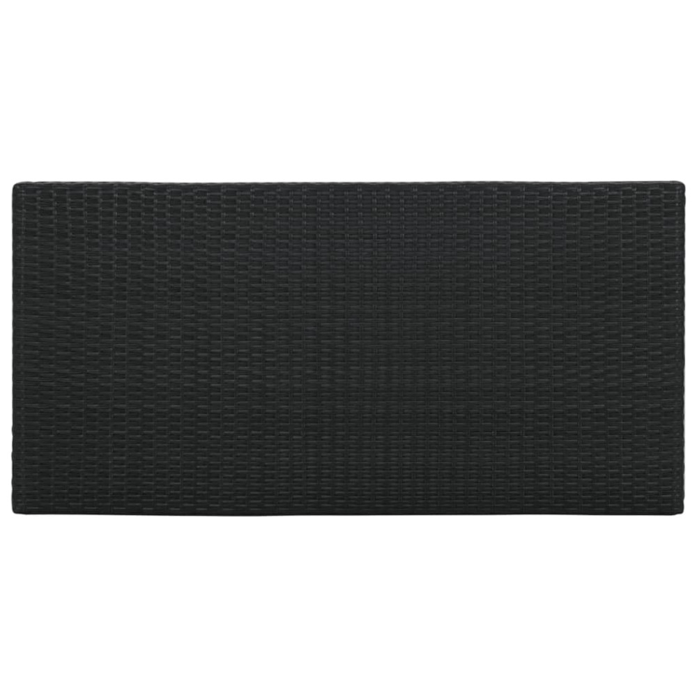Produktbild för Barbord med förvaringshyllor svart 120x60x110 cm konstrotting