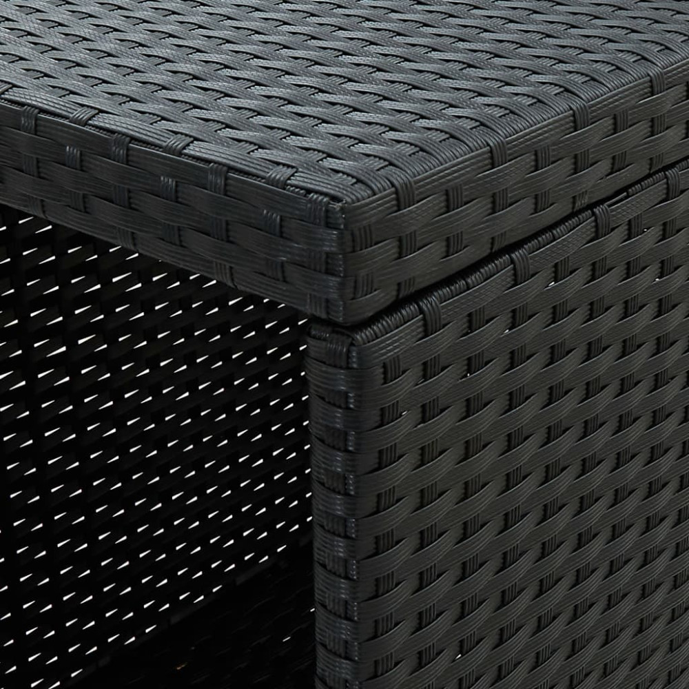Produktbild för Barbord med förvaringshyllor svart 120x60x110 cm konstrotting