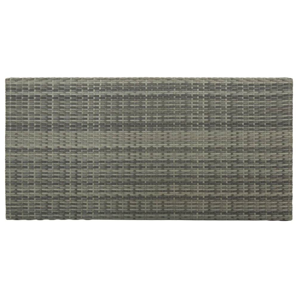 Produktbild för Barbord med förvaringshyllor grå 120x60x110 cm konstrotting