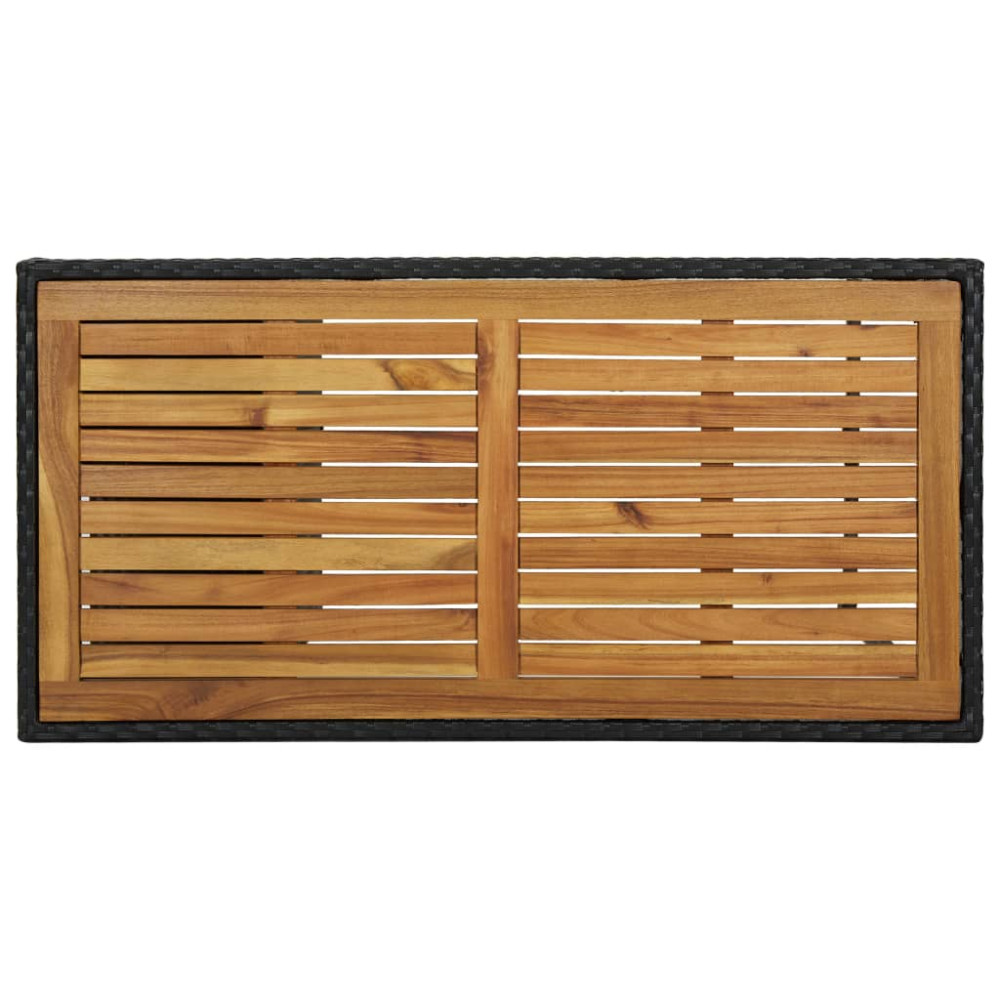 Produktbild för Barbord med förvaringshyllor svart 120x60x110 cm konstrotting