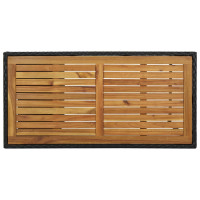 Produktbild för Barbord med förvaringshyllor svart 120x60x110 cm konstrotting