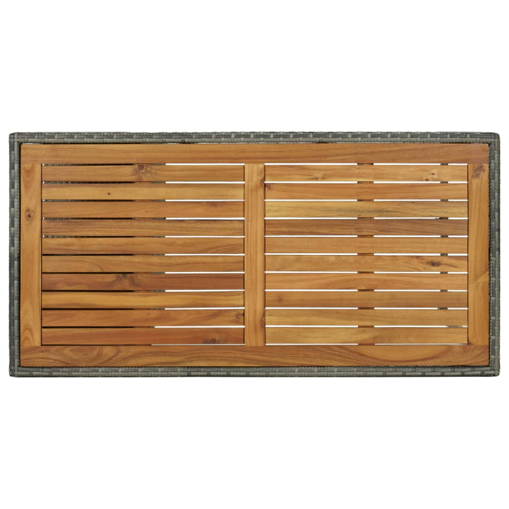Produktbild för Barbord med förvaringshyllor grå 120x60x110 cm konstrotting