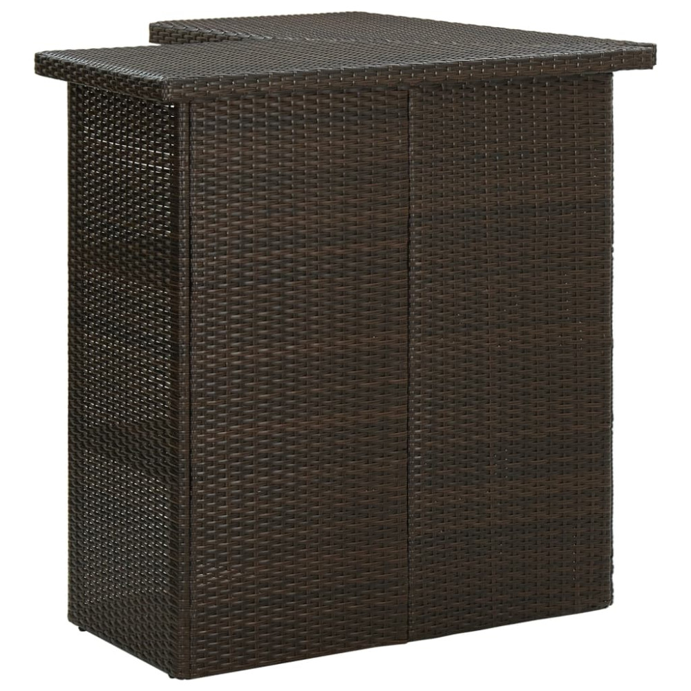 Produktbild för Hörnbar brun 100x50x105 cm konstrotting